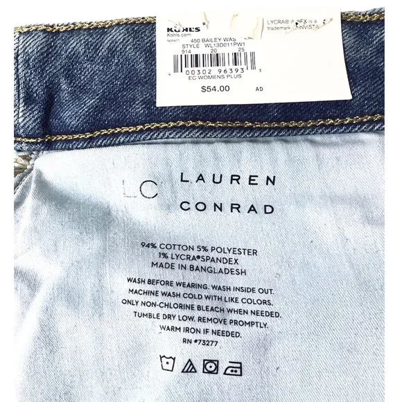 SODL LC Lauren Conrad Womens Mid Rise Skinny Jeans Plus Size 14W NWT - Picture 6 of 8